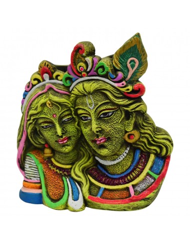 Flower pot Radha Krishna (4) - 6.5"